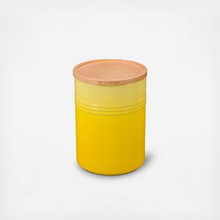 Small Canister with Wood Lid