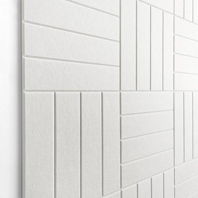 DECORITA Large Cork Board Alternative - 12-Pack Felt Wall Tiles with Safe Removable Adhesive Tabs, Cork Wall Tiles Bulletin Board Home Office Essentials - Warm White