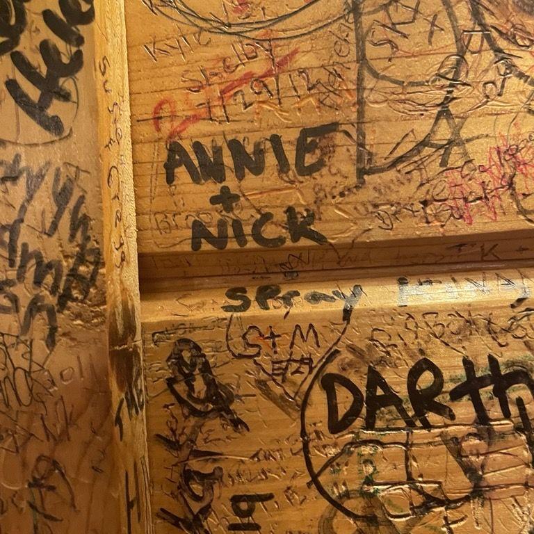 Left our mark at Dixie Saloon in Mackinac City on our first trip together