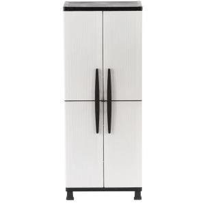 27 in. W 4 Shelf Plastic Multi-Purpose Cabinet in Gray