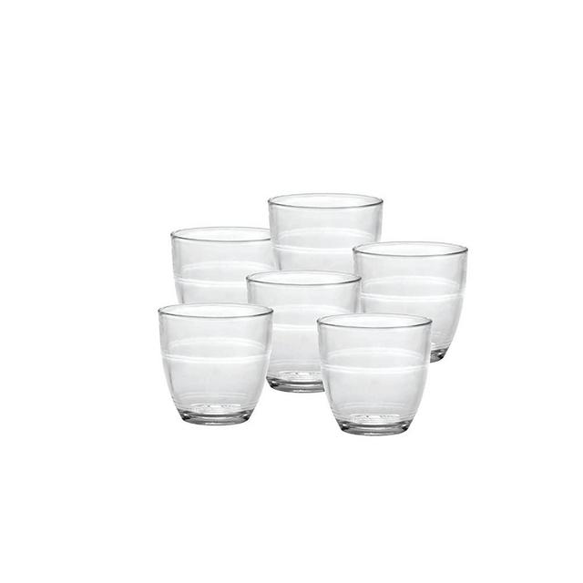 Duralex 1016AB06 Made In France Gigogne Glass Tumbler Drinking Glasses, 5.63 ounce - Set of 6, Clear