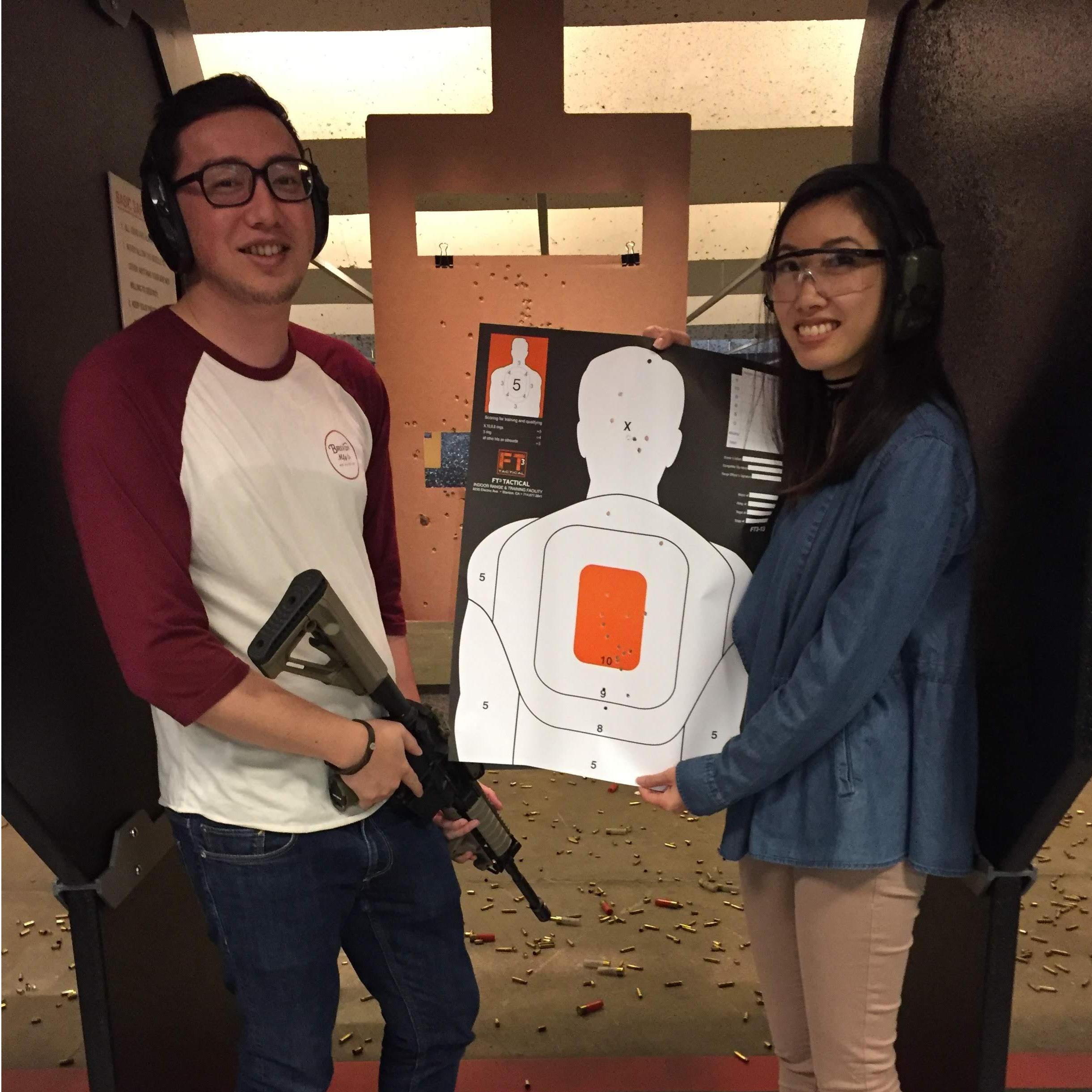 When we went to practice our aim