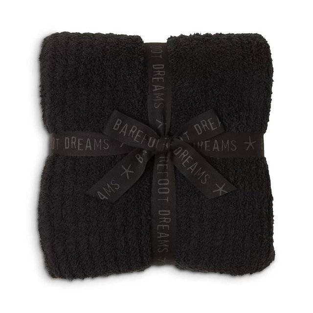 Barefoot Dreams® CozyChic® Ribbed Throw, Black, 54"x72"