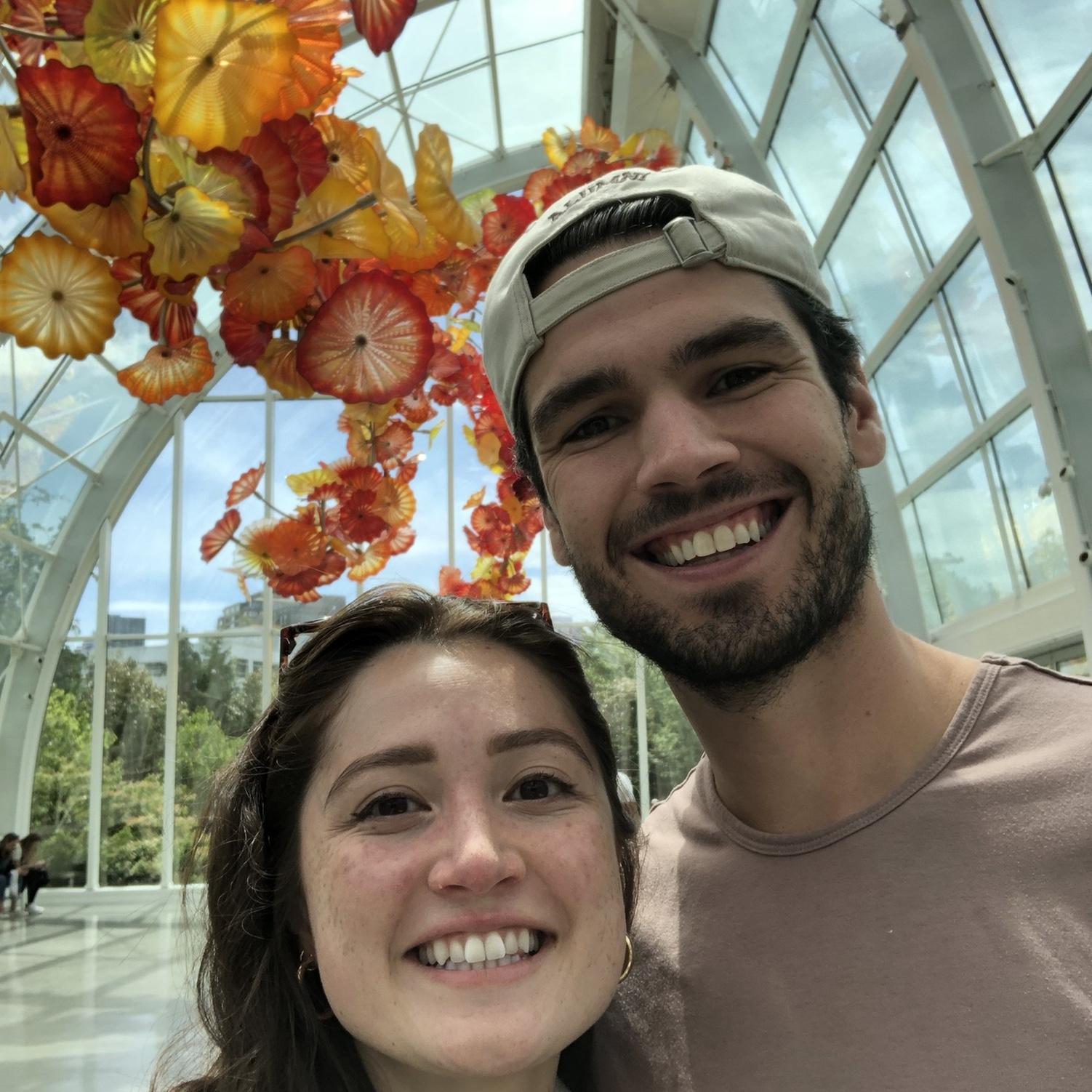 Chihuly museum the summer of Delaney's internship in Seattle '22