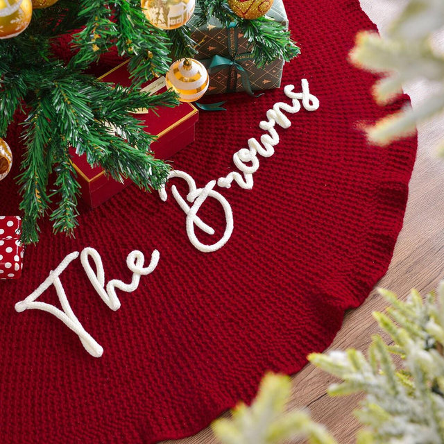 Personalized Christmas Tree Skirt, Family Christmas Tree Skirts, Custom House Warming Gift, Christmas Home Decor, Christmas Decorations