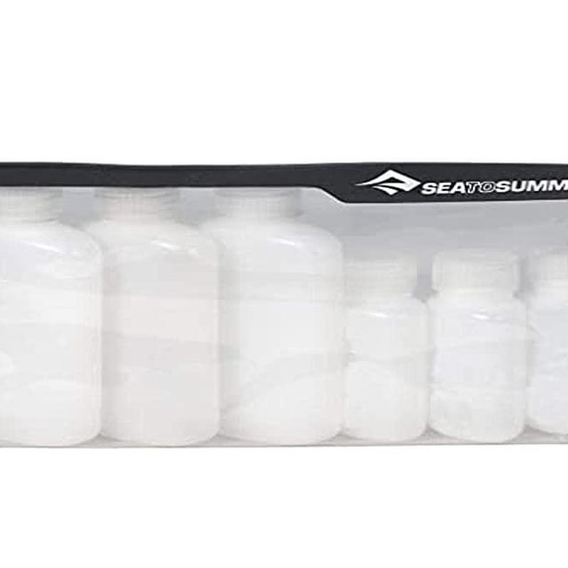 Sea to Summit TravellingLight Clear Zip Pouch with Travel Bottles, TSA Approved Toiletry Kit