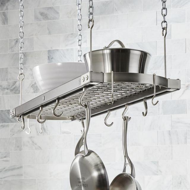 J.K. Adams Large Grey Ceiling Pot Rack