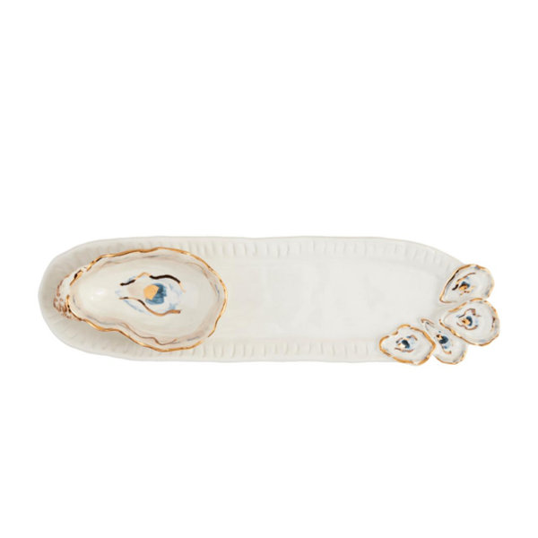 Oyster Tray And Dip Set
