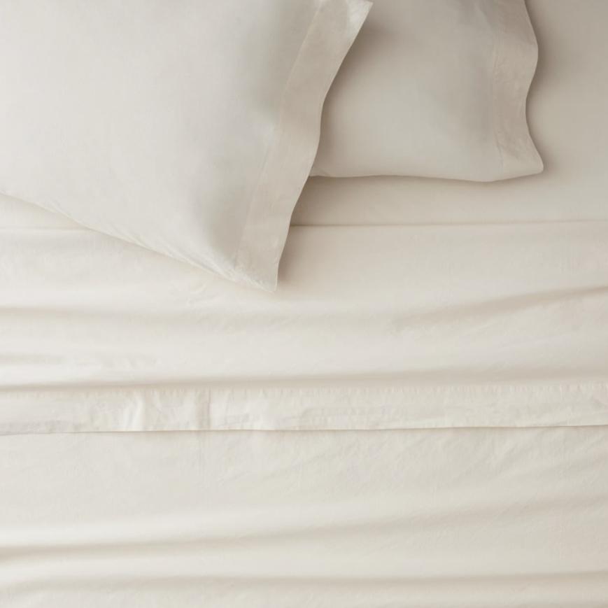 Organic Washed Cotton Percale Sheet Set & Pillowcases