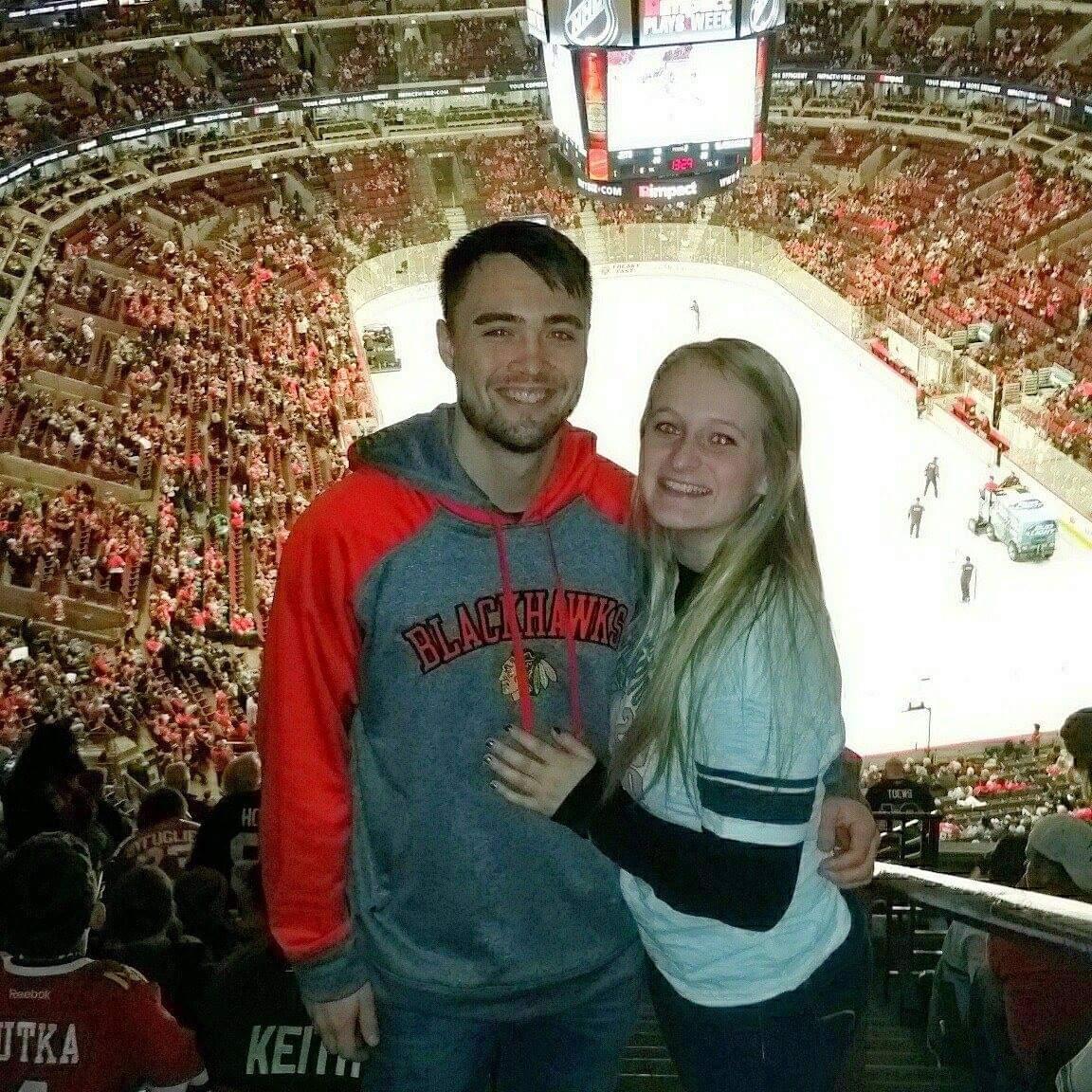 November 2015, Mike's 21st birthday. We went to our first Blackhawk's game!
