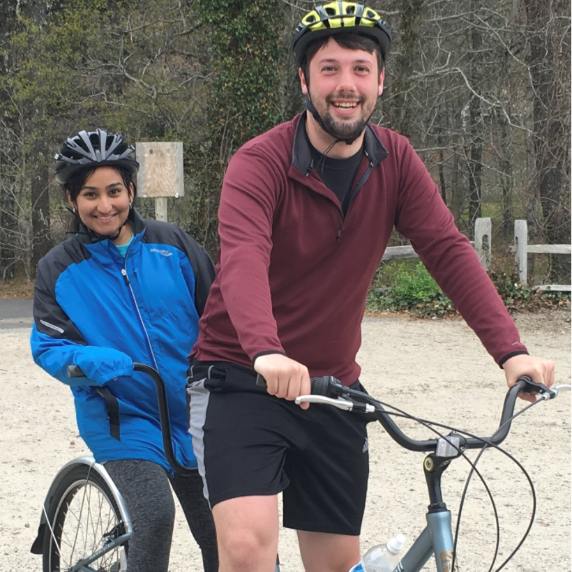 Tandem bike riding!
