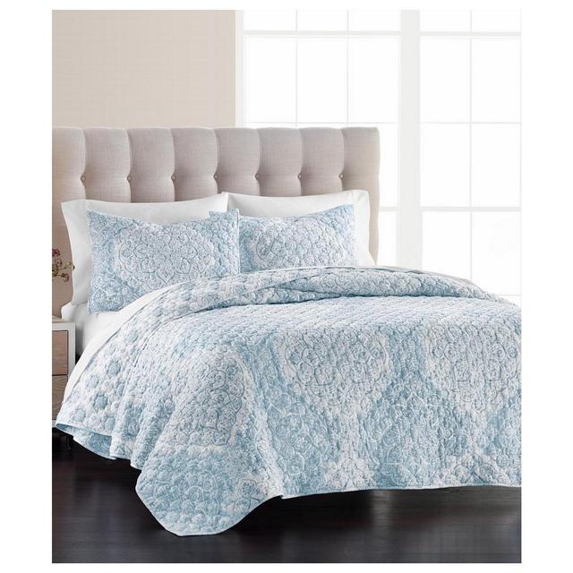 Martha Stewart Collection Medallion Matelasse Full/Queen Quilt, Created for Macy's