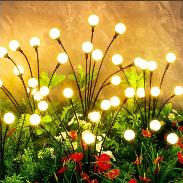 vignuto Solar Lights Outdoor Waterproof, 8 Packs 64LED, Solar Garden Lights, Garden Decor, Patio Decor, Unique Gifts for Women, Gifts for Grandma
