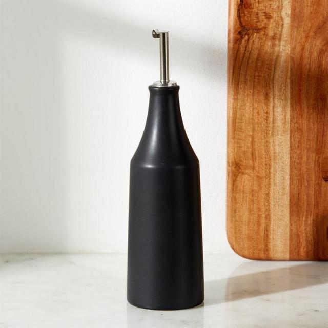 Matte Black Oil/Vinegar Bottle