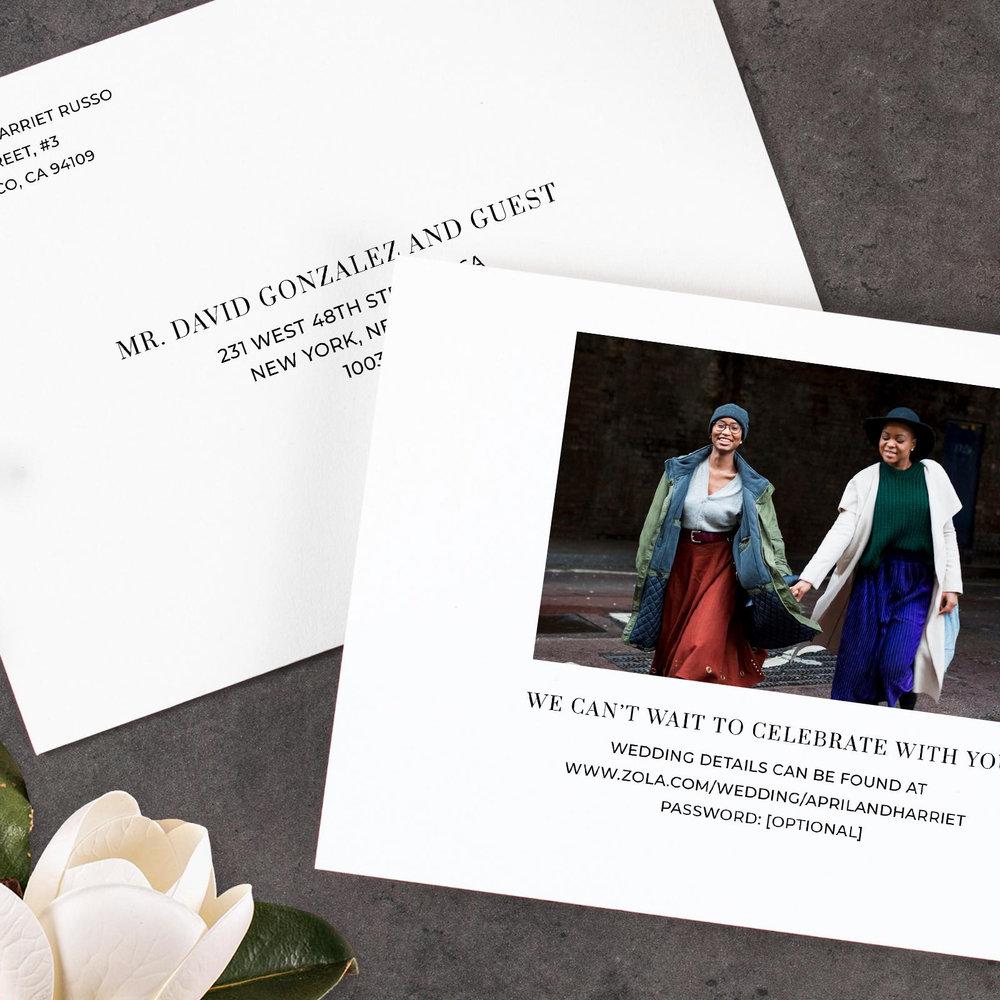 Perch Frame | Green | Zola Wedding Invitations