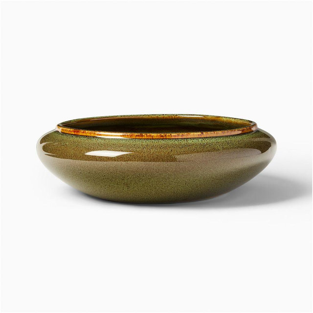 Glazed Ceramic Succulent Bowl, Oslo Green