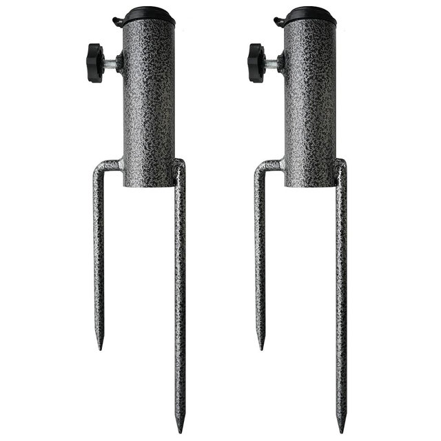 AMMSUN Adjustable Portable Umbrella Base, Upgraded Heavy Duty Metal Holder-Stand-Sand Grass Auger,for Flag, Umbrella, Fishing Rod, Outdoor Park Patio Beach Ground Ideal for Use in Soil, Grass