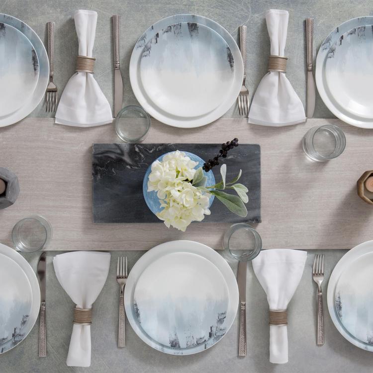 Corelle Tranquil Reflection 12 Piece Dinnerware Set Service for 4 Zola