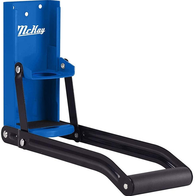 McKay 16 oz. Metal Can Crusher, Heavy-Duty Wall-Mounted Smasher for Aluminum Seltzer, Soda, Beer Cans and Bottles for Recycling - Blue