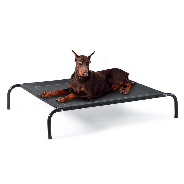 Bedsure XL Elevated Outdoor Dog Bed - Raised Dog Cots Beds for Extra Large Dogs, Portable Indoor & Outdoor Pet Hammock Bed with Skid-Resistant Feet, Frame with Breathable Mesh