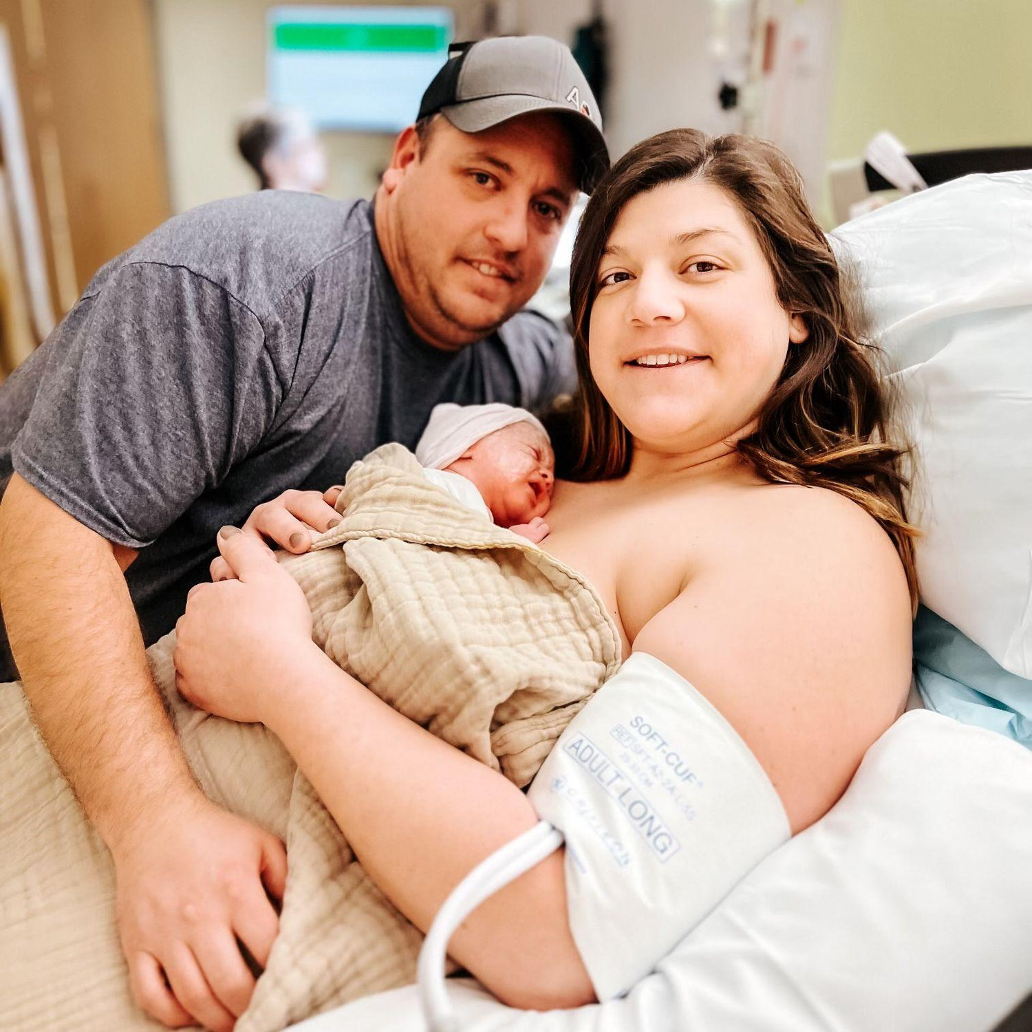 Our first picture as a family of 3!