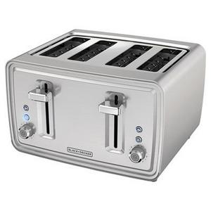 BLACK+DECKER 4 Slice Toaster - Stainless Steel TR4900SSD