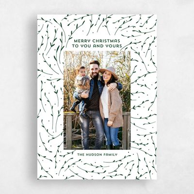 White Standard Holiday Card - Easton