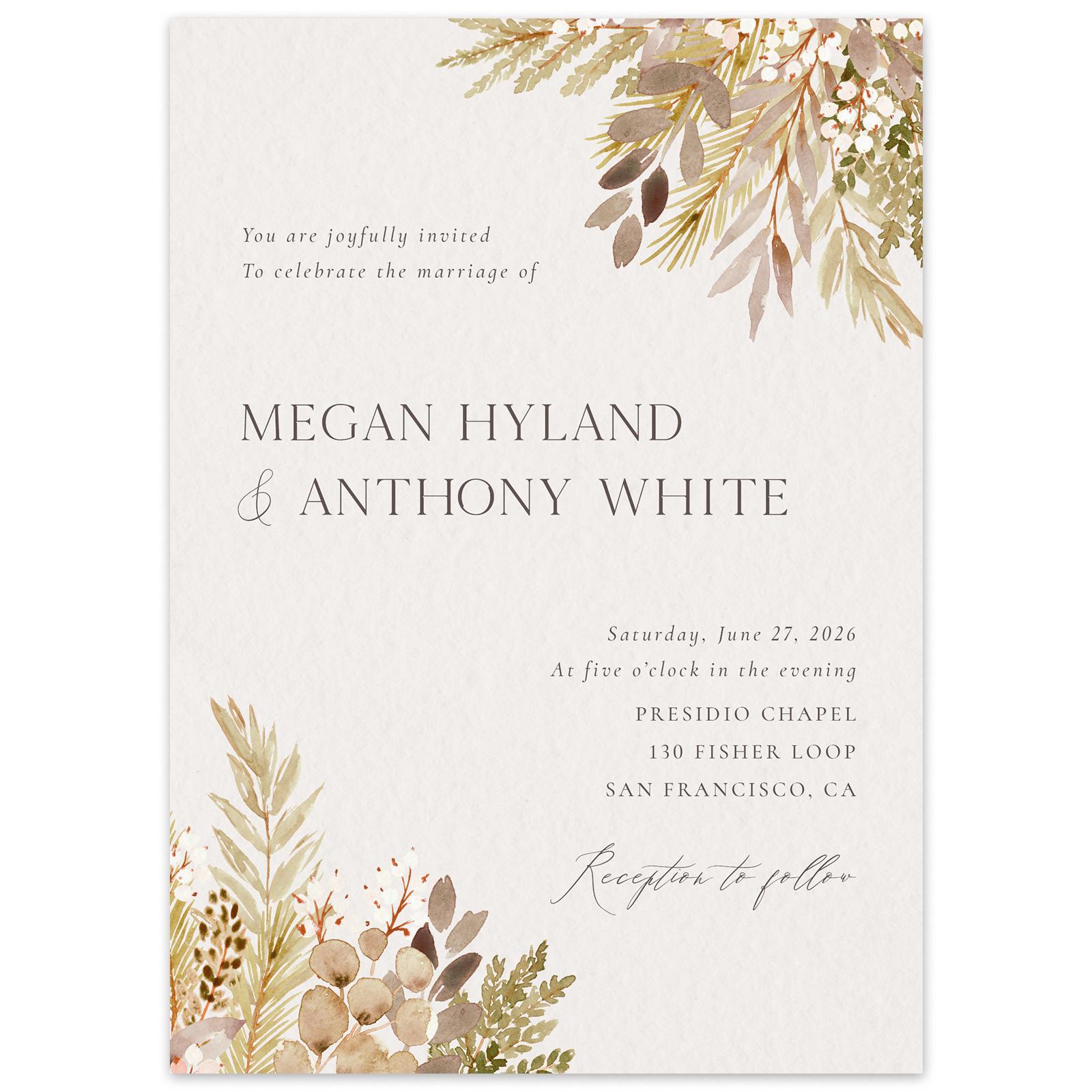 Invitation for store wedding