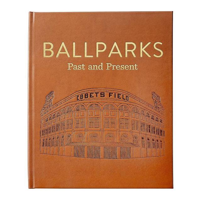 Leather Ballparks Coffee Table Book, Tan