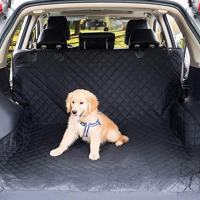 Pet Trunk Cargo Liners with Side Walls and Bumper Flap Protection Non Stick Fur-Waterproof Oxford Dog Car Seat Cover SUV-Durable Pet Travel Accessories Floor Mat Easy Claen