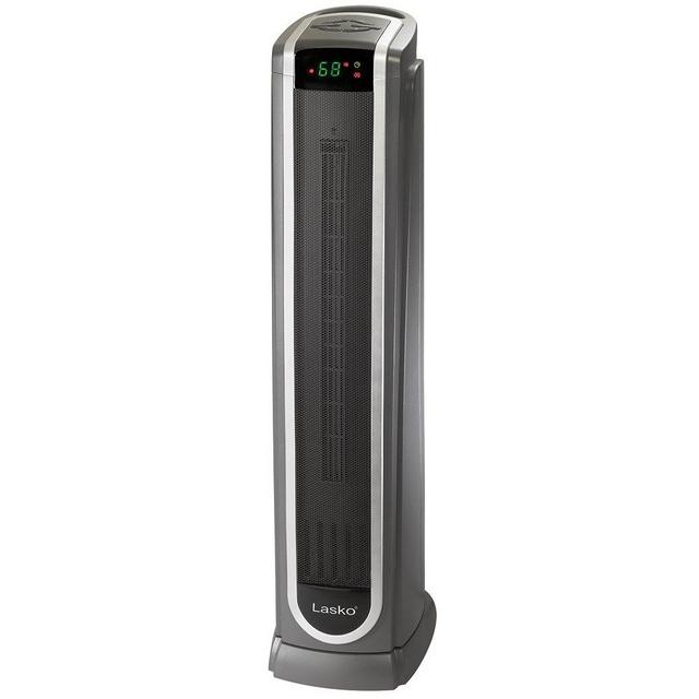 Lasko Fans - Lasko 5572 Ceramic Tower Space Heater with Logic Center Digital Remote Control-Features Built-in Timer and Oscillation, 7.3″L x 9.2″W x 29.75″H