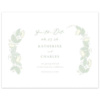 Bright Sage, Green Wedding Digital Save the Date - Bennett Landscape