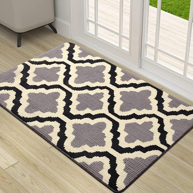 Kmson 3 Pcs Ombre Bathroom Rugs Set with U-Shaped Mat, Non Slip,Quick  Drying, Ultra Soft and Water Absorbent Bath Carpet for Bedroom Floor Living