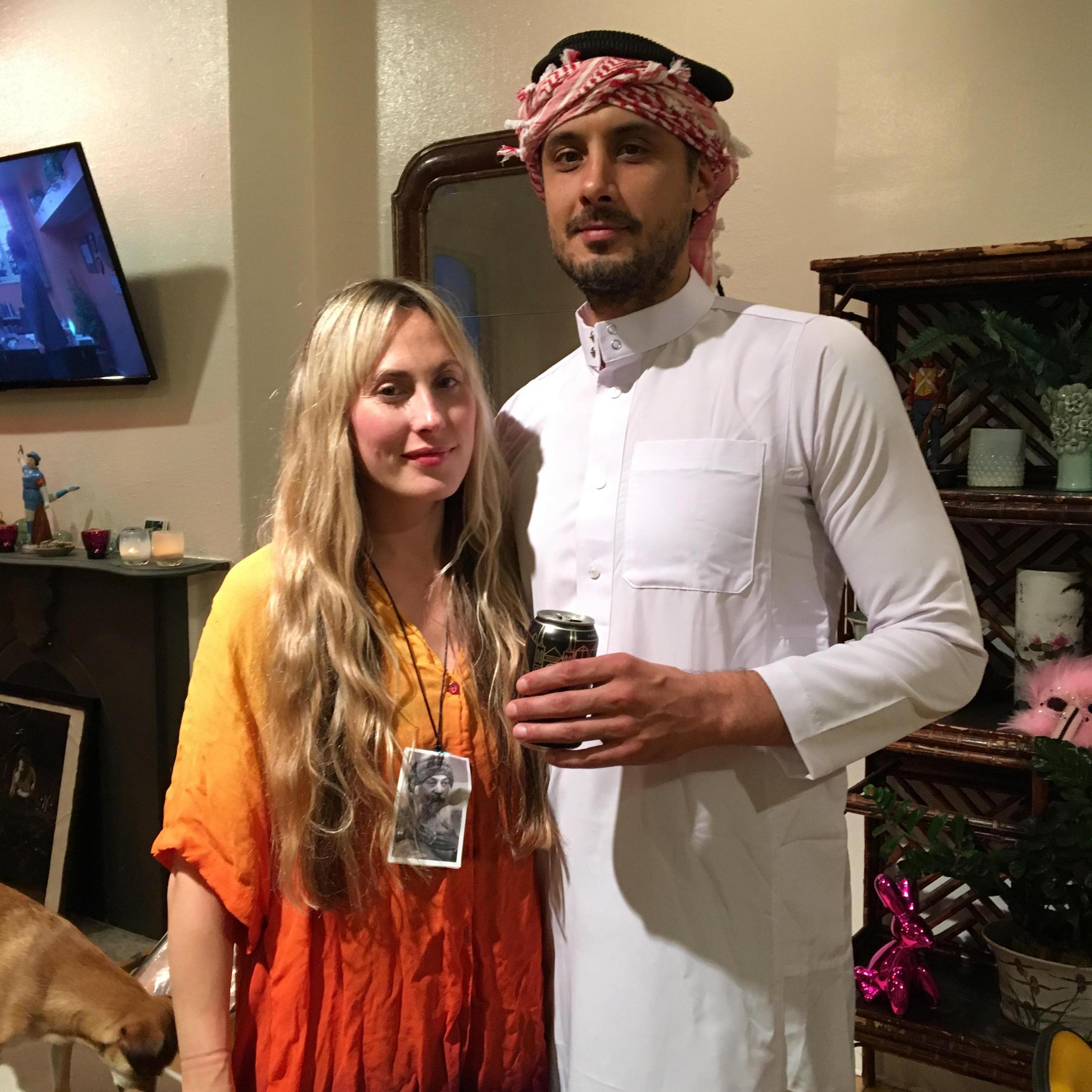 Rajneeshee and Sheikh, Halloween, 2018