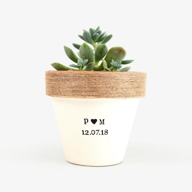 Indoor Plant Pot, Personalized Wedding Gift