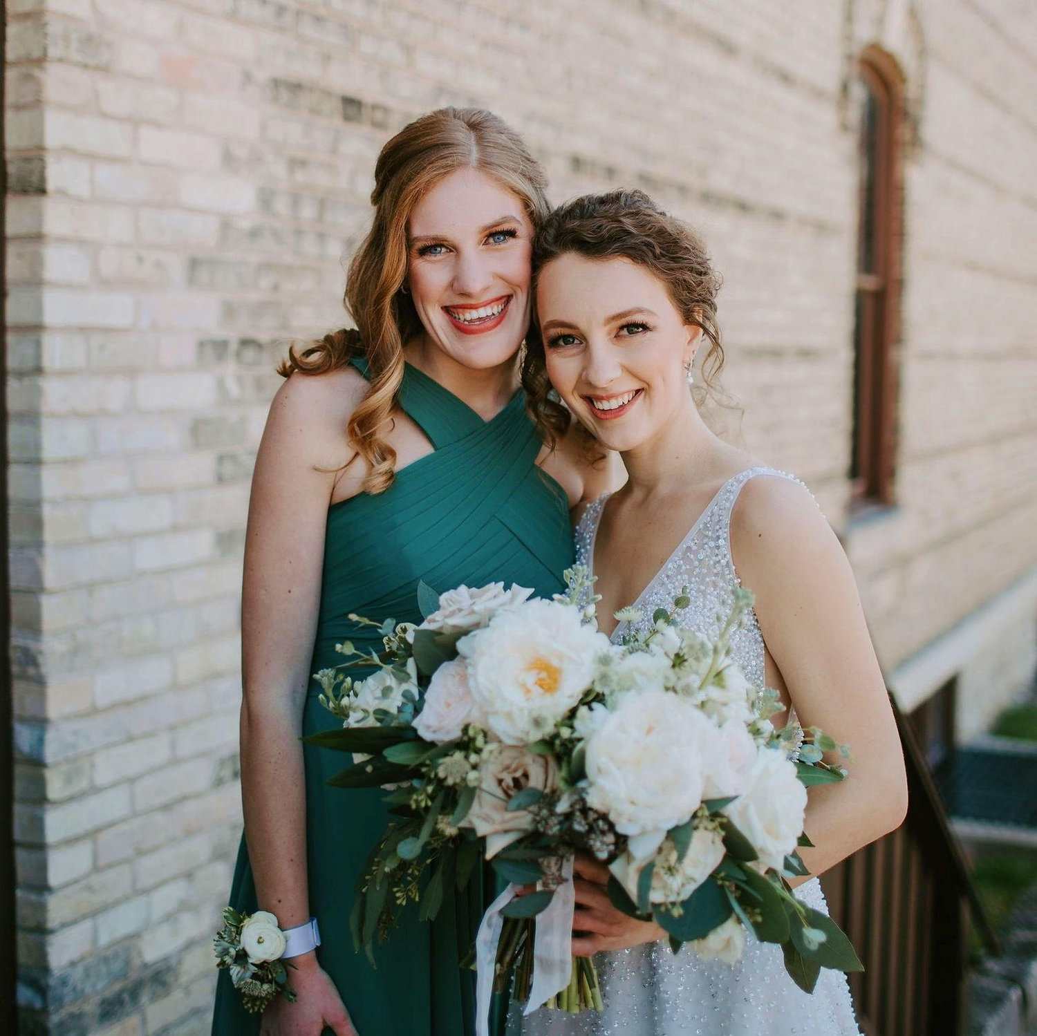 Tierney with Andrea as a bridesmaid at her wedding in 2022