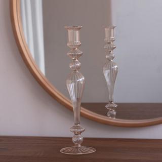 Glass Cambridge Josephine Candlestick Holder, Set of 2