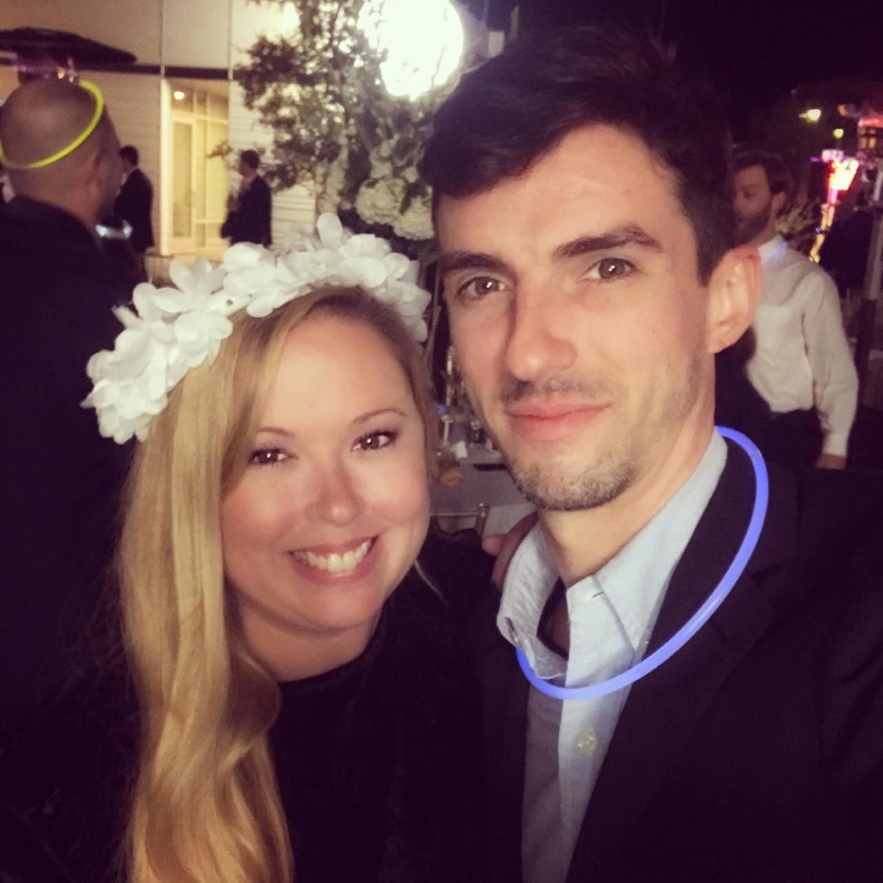 Celebrating Chance and Sara at their wedding!