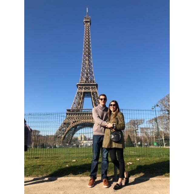 Celebrating three years together in Paris, February 2019