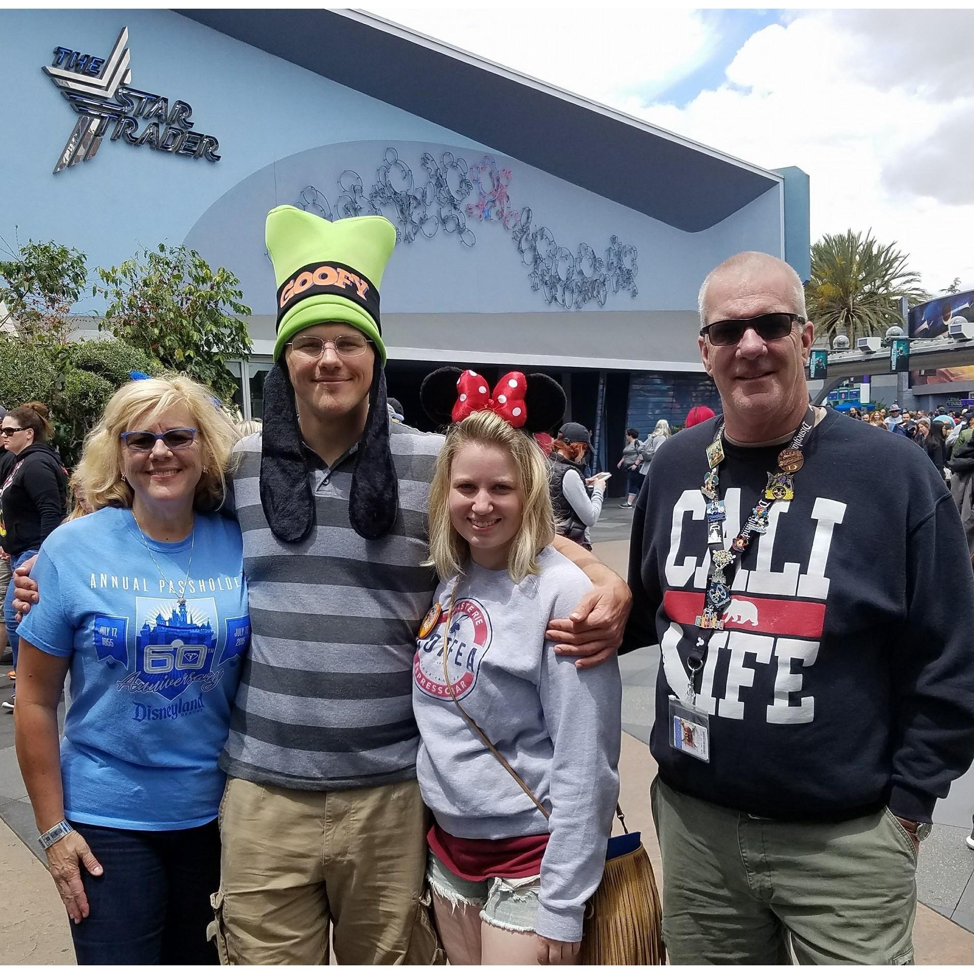 Nicks Mom and his Step Dad Don. They were with us our first time at Disneyland.