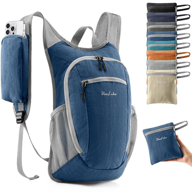 10L Small Hiking Backpack Travel Daypack Lightweight Packable Back Pack for Women Men(Navy Blue)