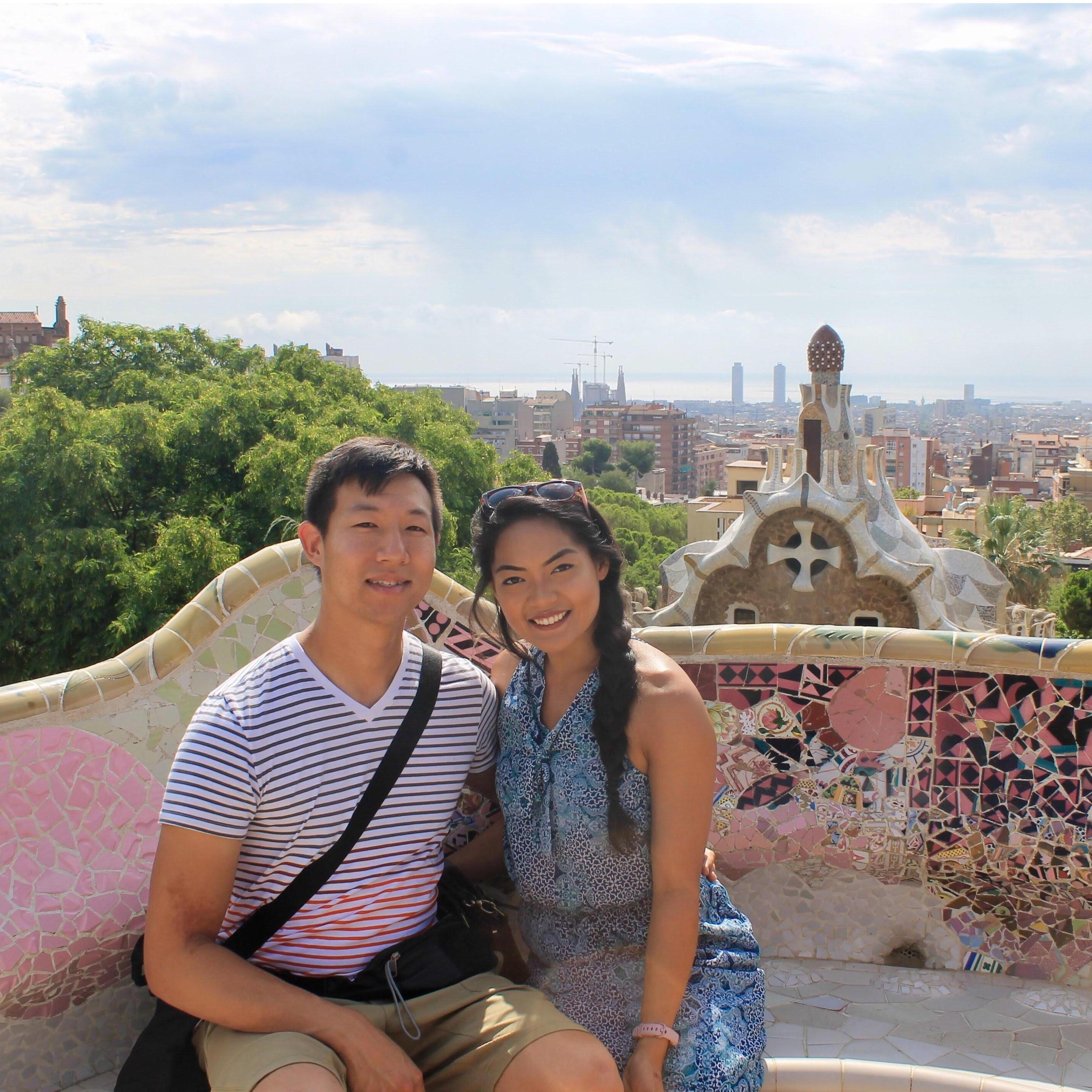 Park Guell, Barcelona, Spain - August 2017