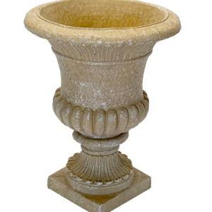 Urn 21.0-in W x 28-in H x Brown Concrete Outdoor Planter