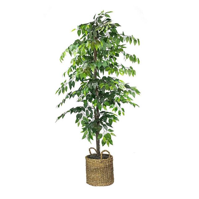 72" Artificial Ficus Tree in Basket - LCG Florals