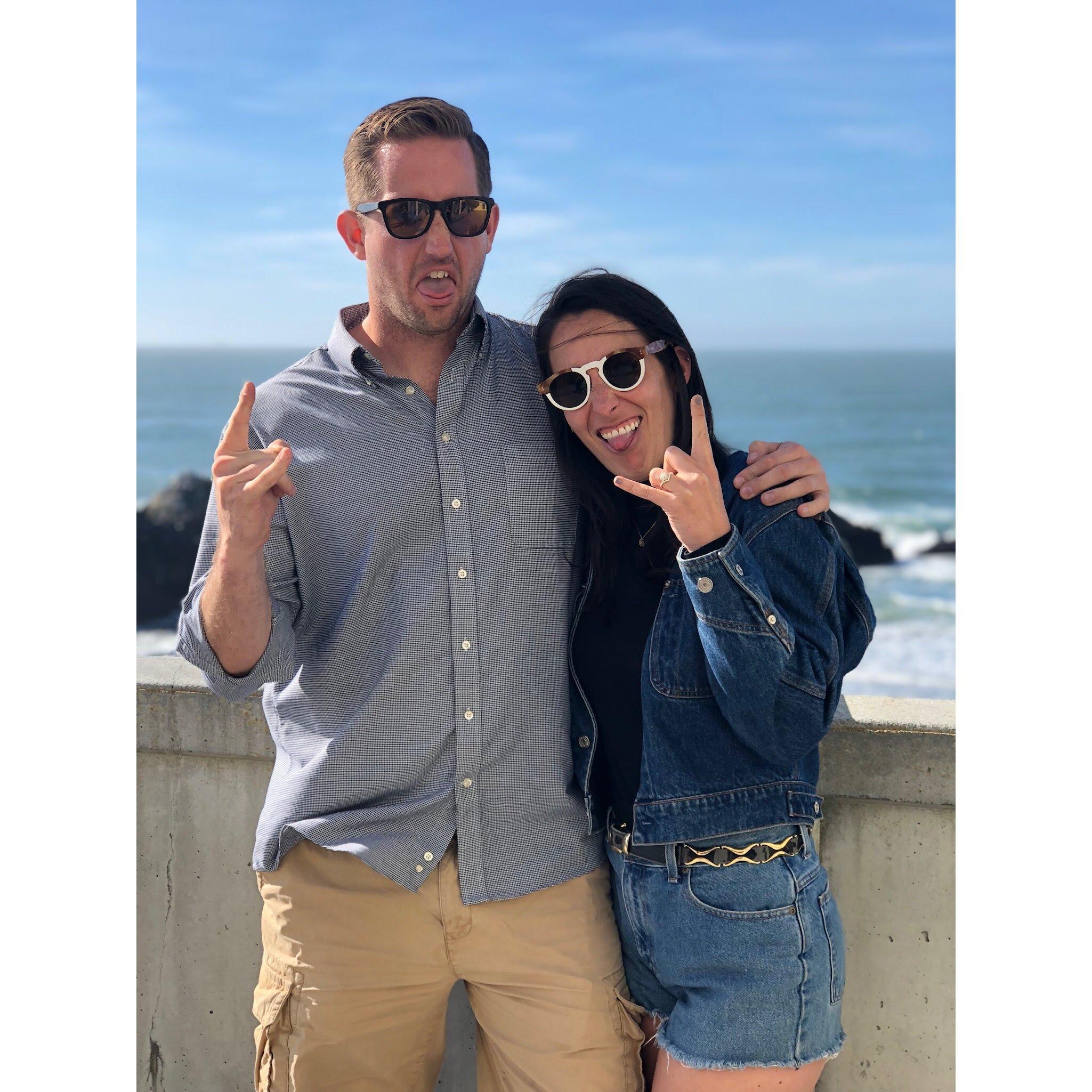 Stoked after getting engaged