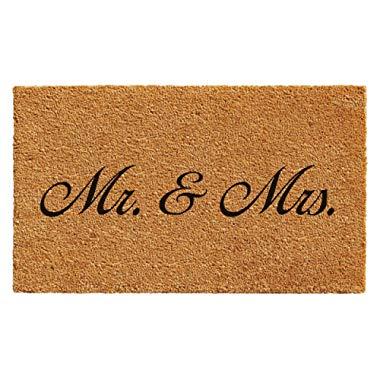 Calloway Mills 101221729 Mr. and Mrs. Doormat, 17" x 29", Natural/Black