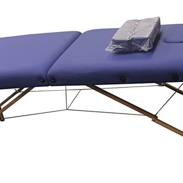Heaven Massage Extra Wide 3" Portable Folding Massage Table Comfort Series w/Carry Case & Strap – Blue