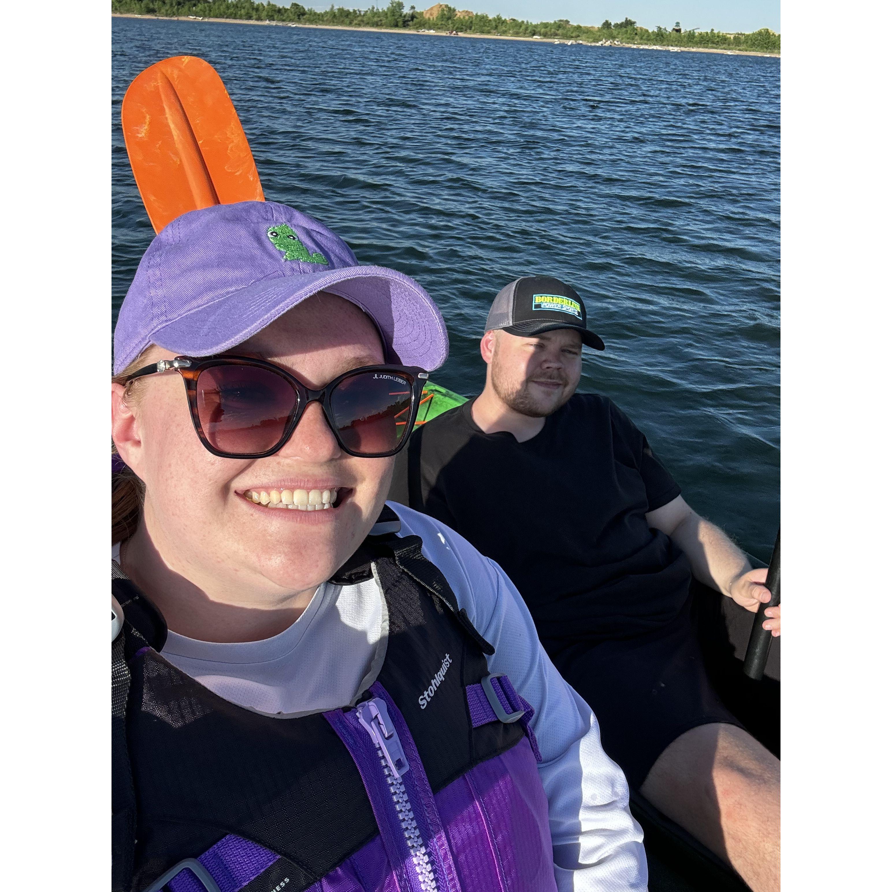 2024. Kayaking at the Poudre Ponds.