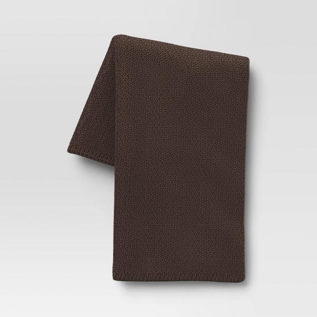 Oversized Recycled Knit Throw Blanket Gray - Threshold™
