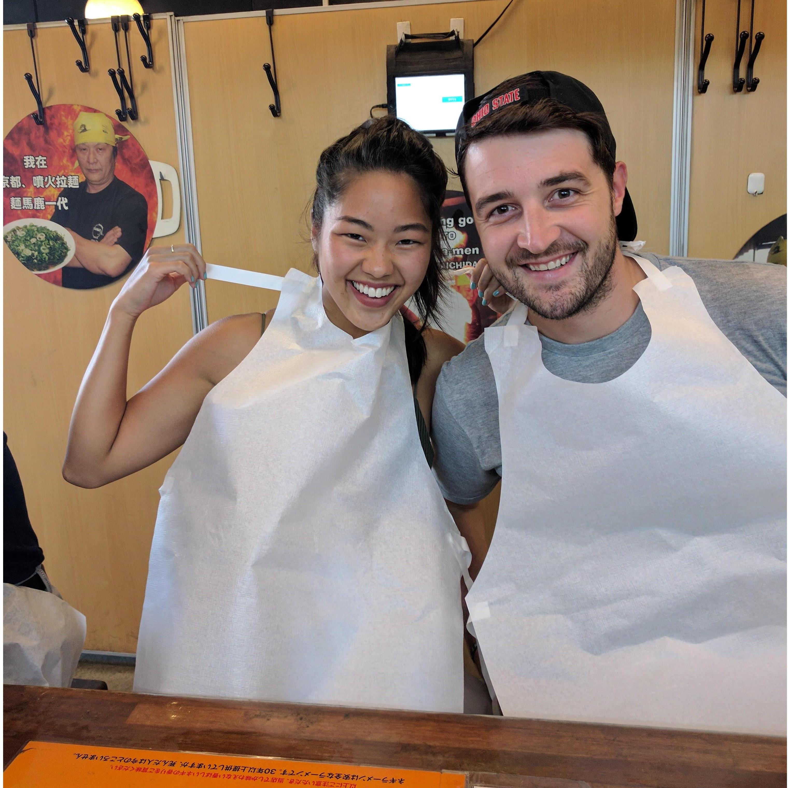 Well protected for Fire Ramen! Kyoto, Japan Summer 2017
京都のファイアーラーメン!暑かったー